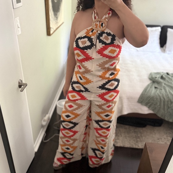 Geometric Patterned Jumpsuit - Multicolor - Picture 3 of 14